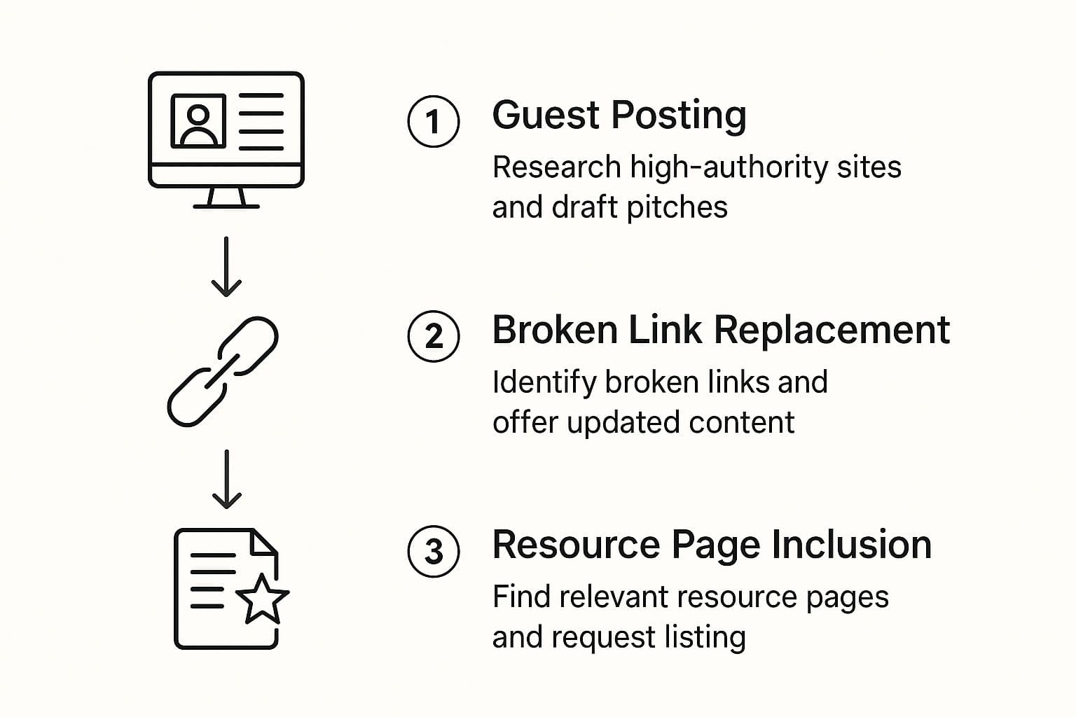 Infographic about how to generate backlinks for seo