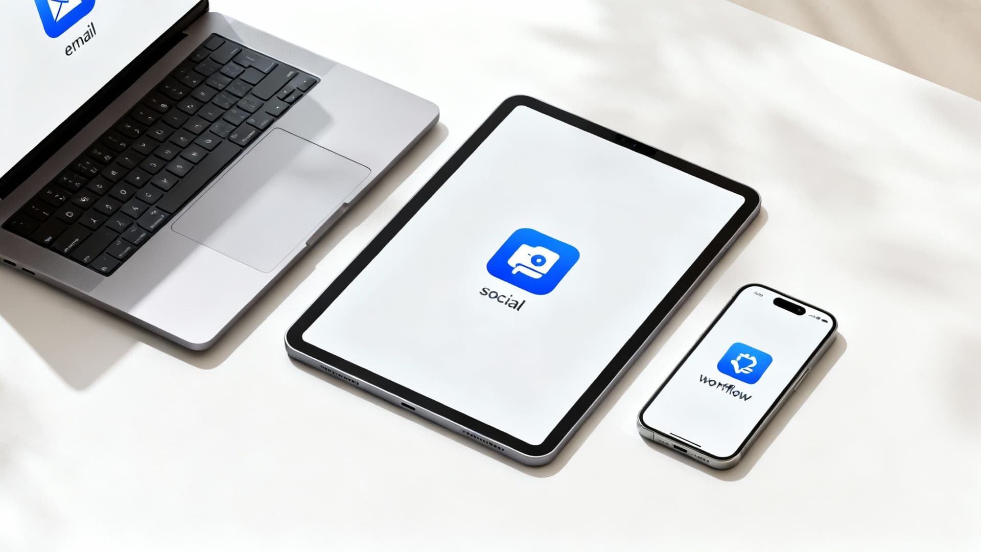 A person at a desk with multiple screens showing automated workflows, symbolizing efficiency.