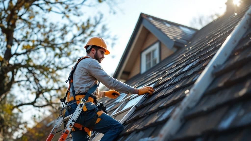 Roof measuring tools and aerial view