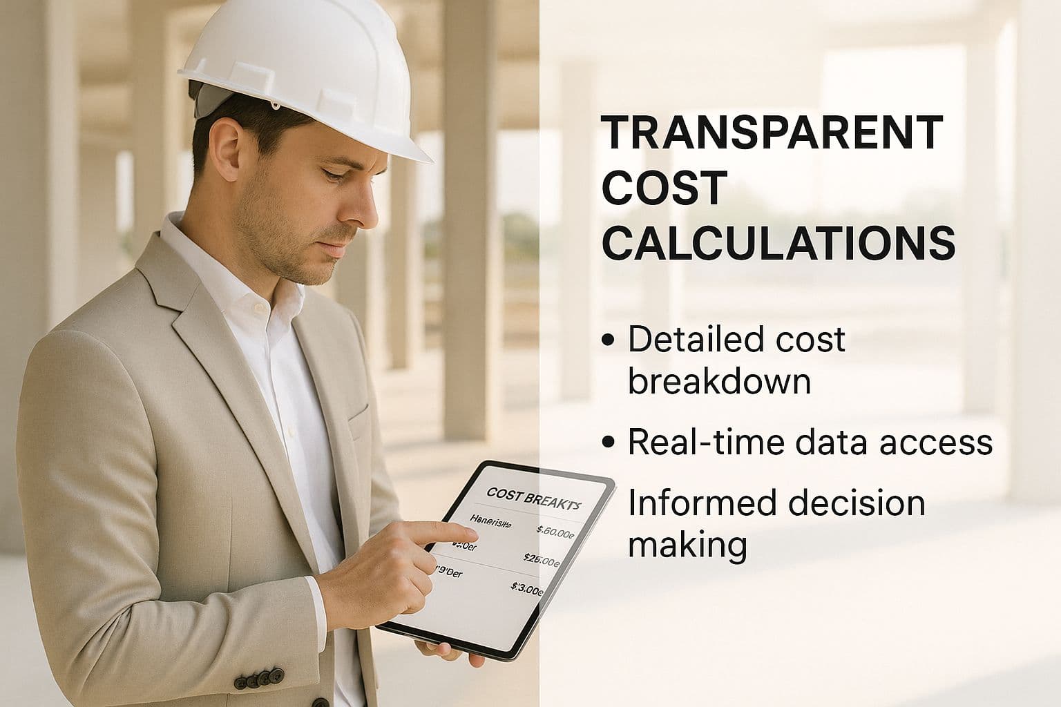 Cost transparency example